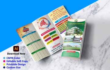 Trifold Madrasa brochure design